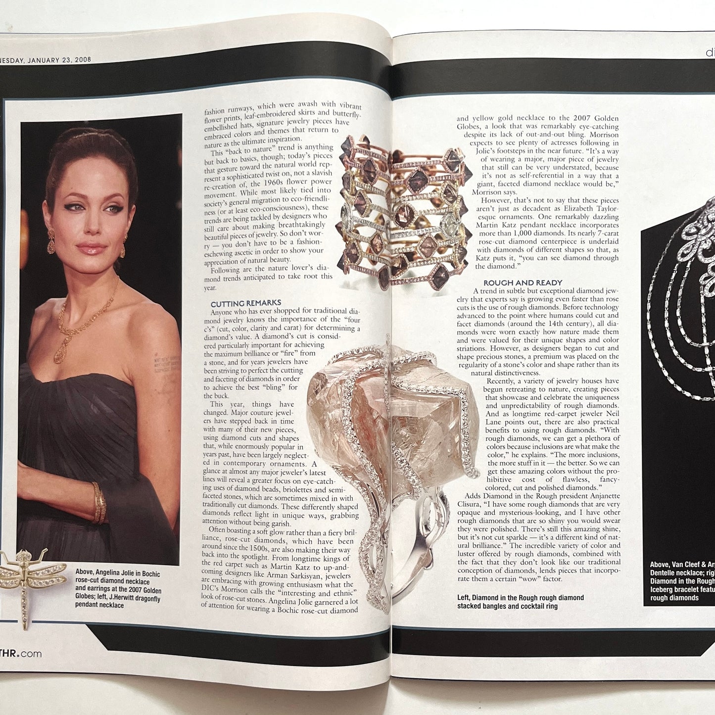 Elizabeth Taylor January 23 2008 Diamonds & The Movies Hollywood Reporter Magazine