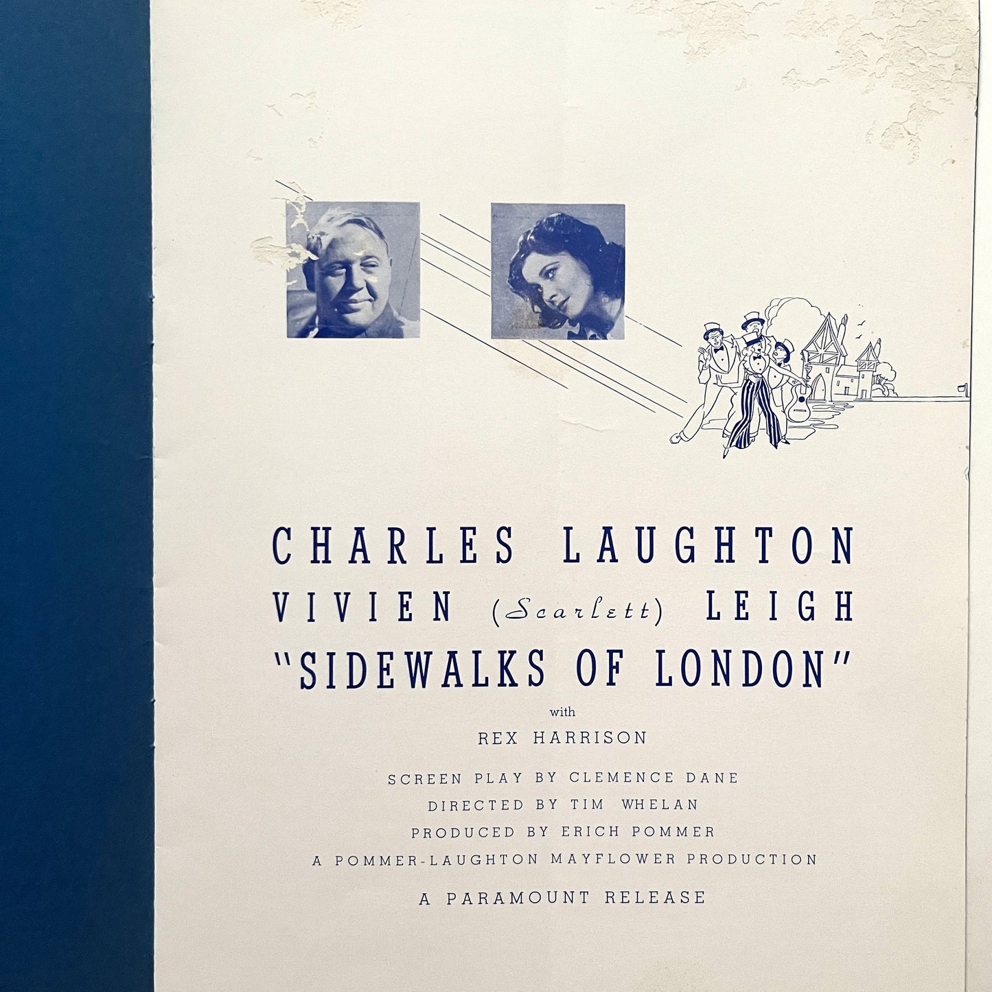 Sidewalks of London Vivien Leigh Charles Laughton Promotional Movie Booklet 1938