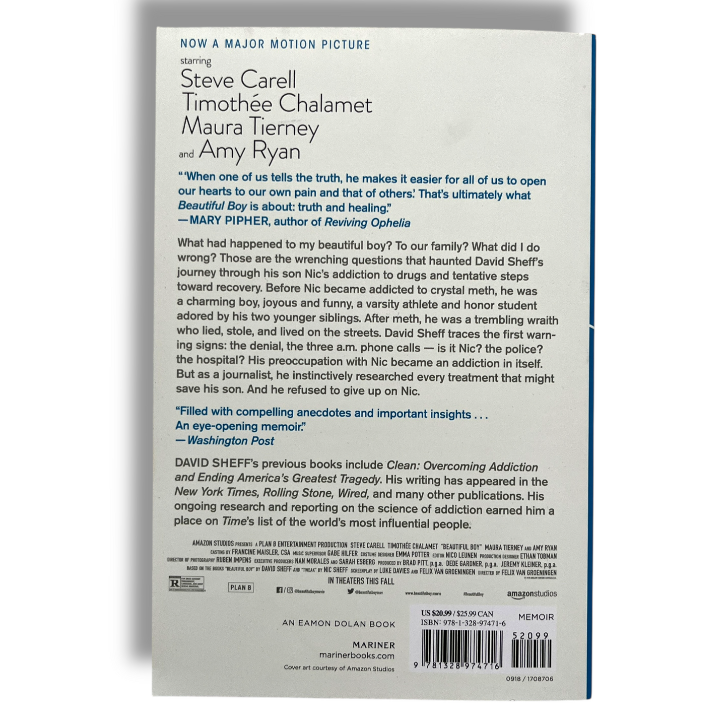 SIGNED Beautiful Boy A Father's Journey Through his Son's Addiction by David Sheff