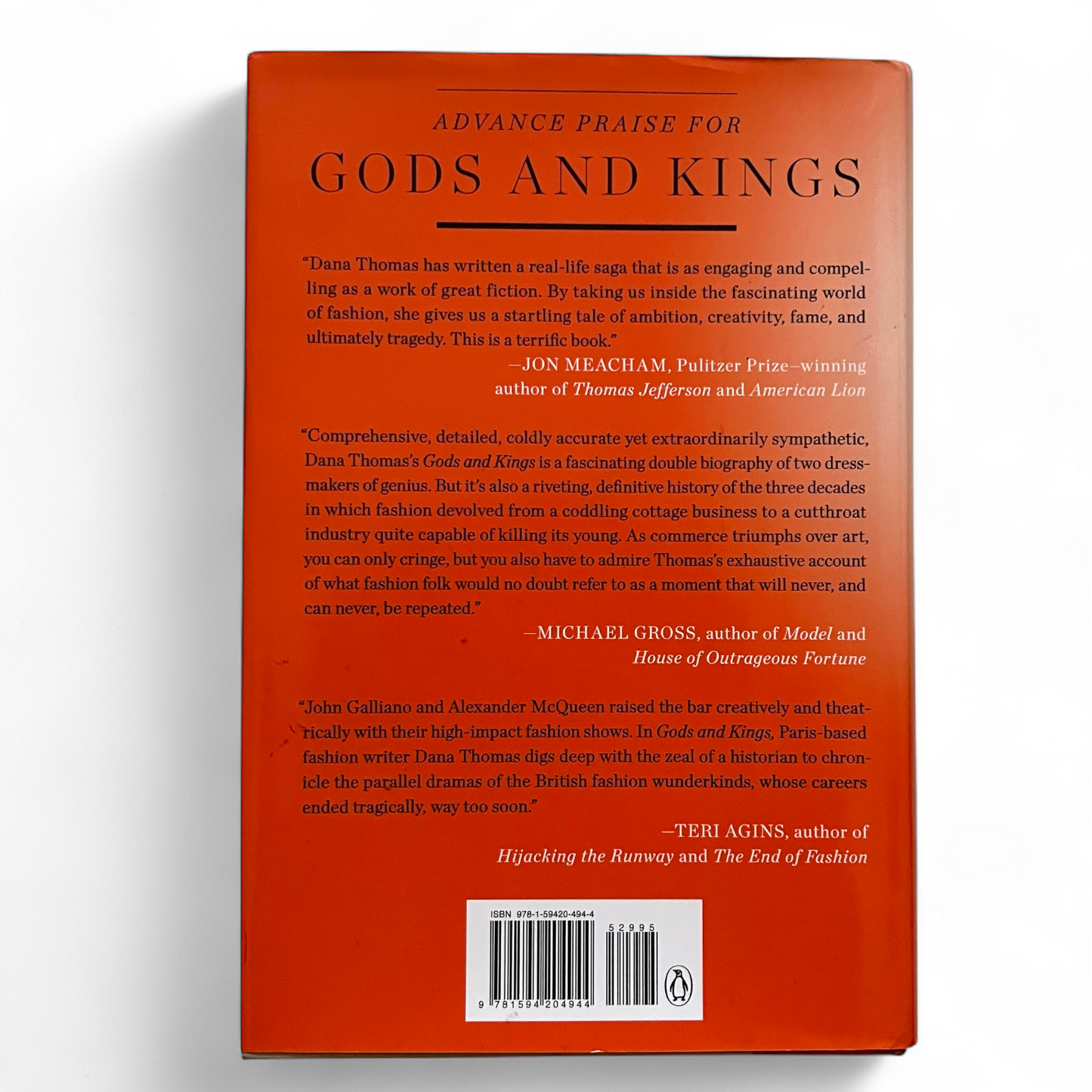 SIGNED Gods and Kings The Rise and Fall of Alexander McQueen and John Galliano By Dana Thomas