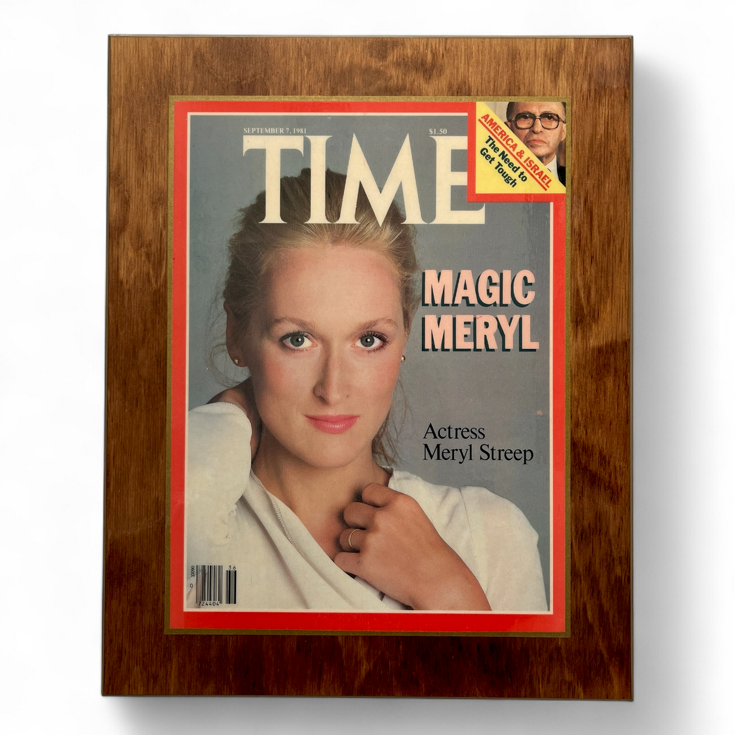 Meryl Streep Wood Mounted Time Cover Magic Meryl 1981