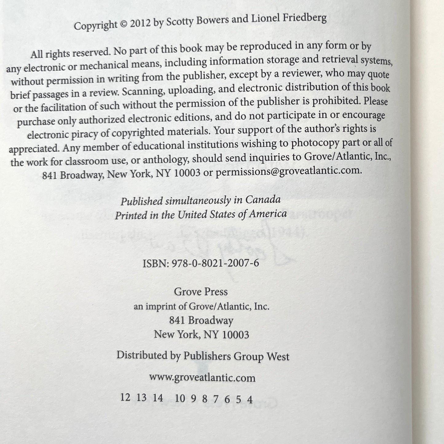 Signed Full Service My Adventures in Hollywood by Scotty Bowers 2012