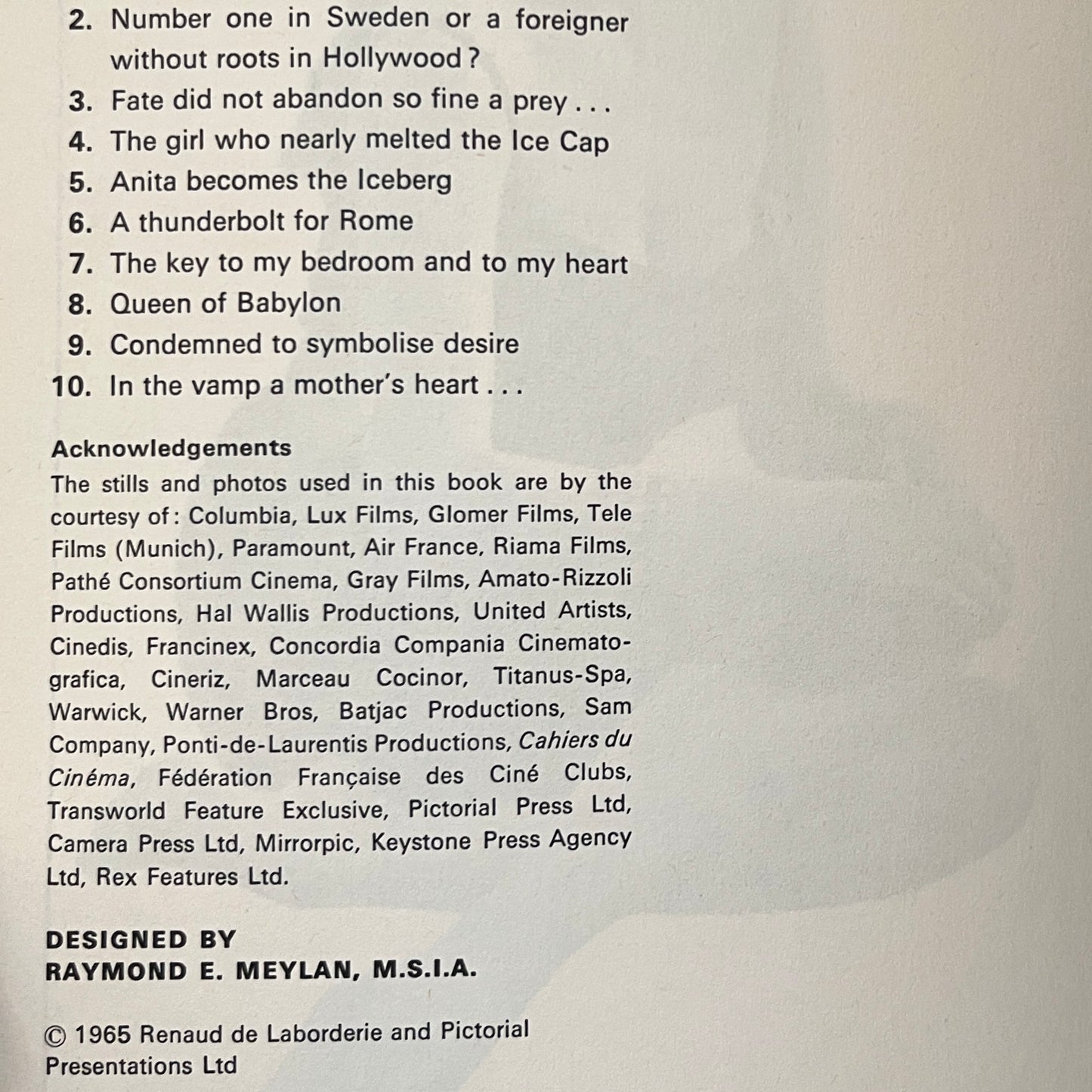 Anita Ekberg The Great Ones  - No.3 by Renaud De LaBorderie 1965