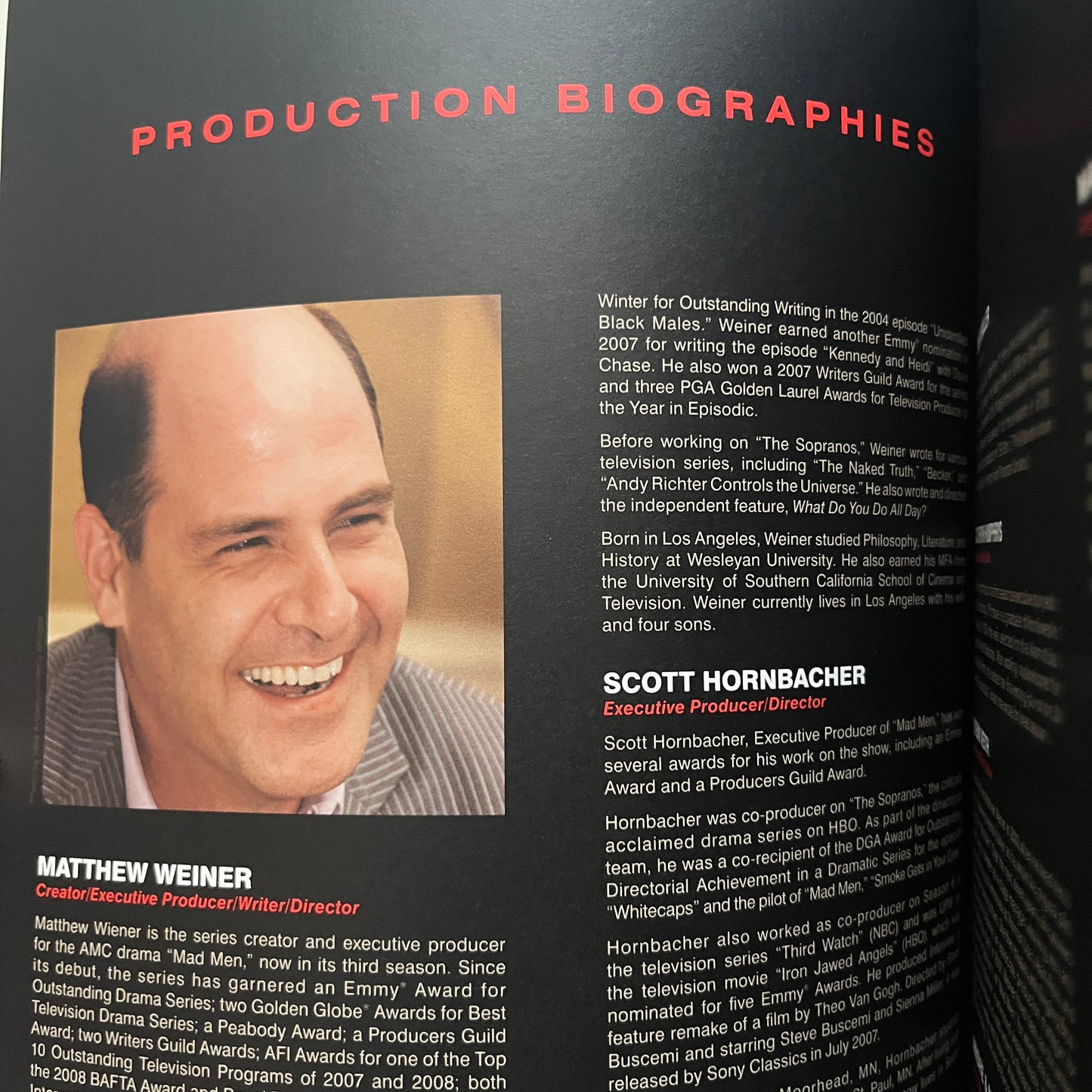 Mad Men Season Three Lionsgate AMC Promotional Book