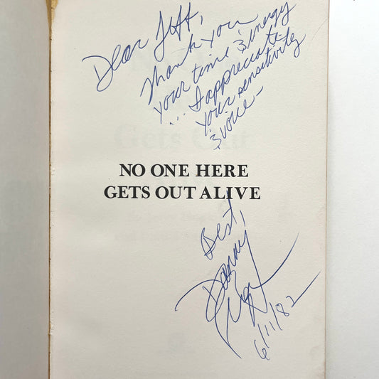 SIGNED by Doors Manager Danny Sugarmen No One Here Gets out Alive Biography of Jim Morrison