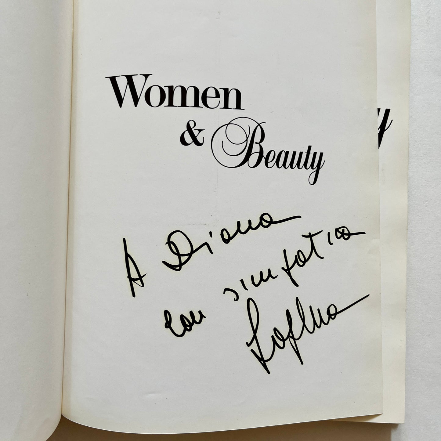 SIGNED Sophia Loren Women & Beauty First Edition