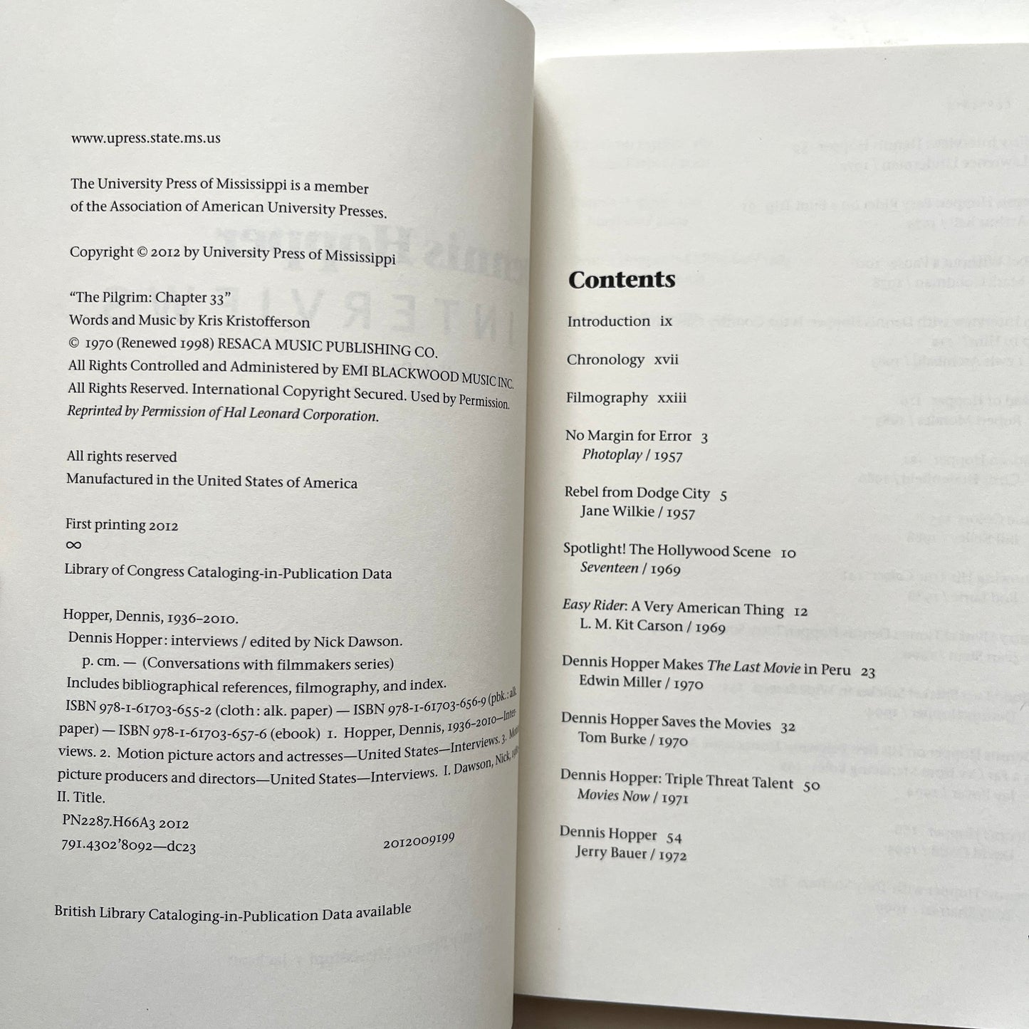 Dennis Hopper Interviews Edited by Nick Dawson