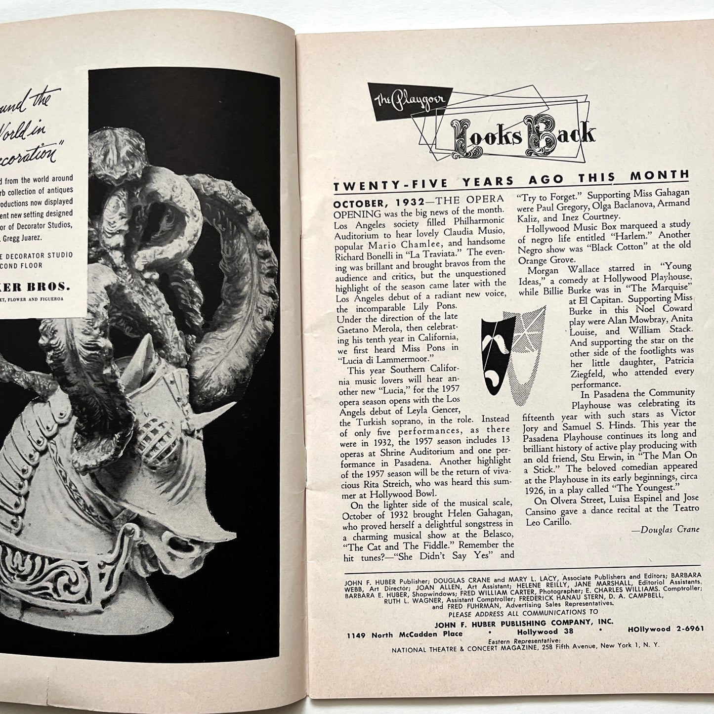 The Theatre Mart Hollywood The Playgoer 1957