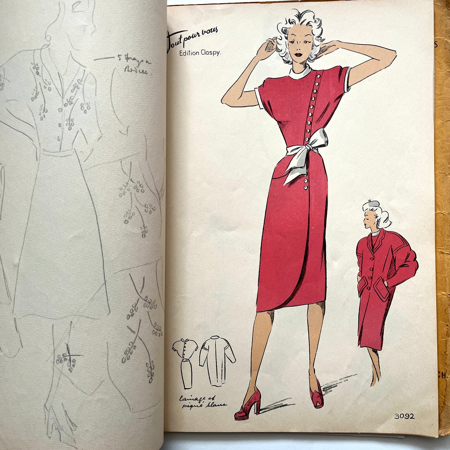 Tout Pour Vous French Fashion Softcover Book 1947