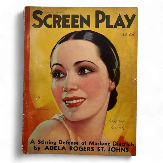 Screen Play Magazine Dolores Del Rio Cover Joan Crawford Hollywood February 1932
