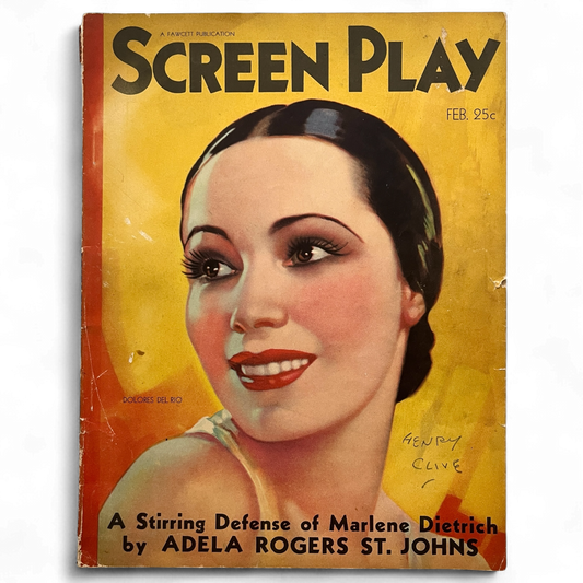 Screen Play Magazine Dolores del Rio Cover Joan Crawford Hollywood February 1932